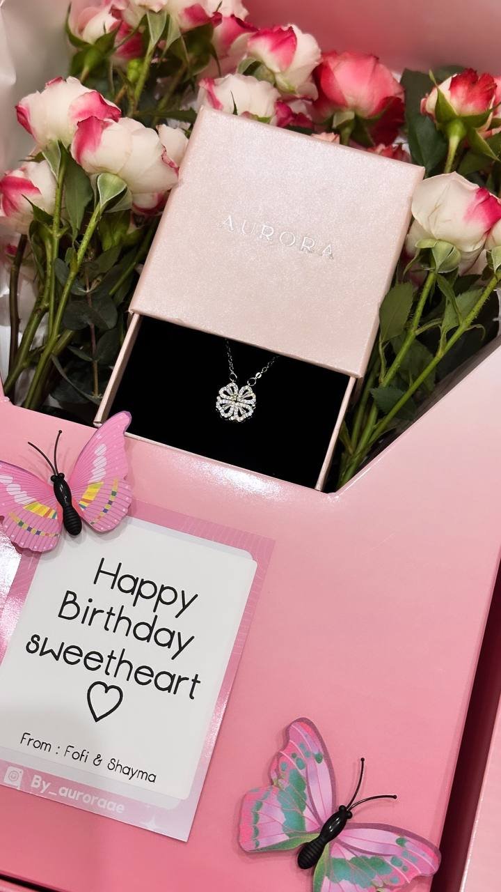 Necklace Flower Box | بوكس ورد وقلاده - Image 5