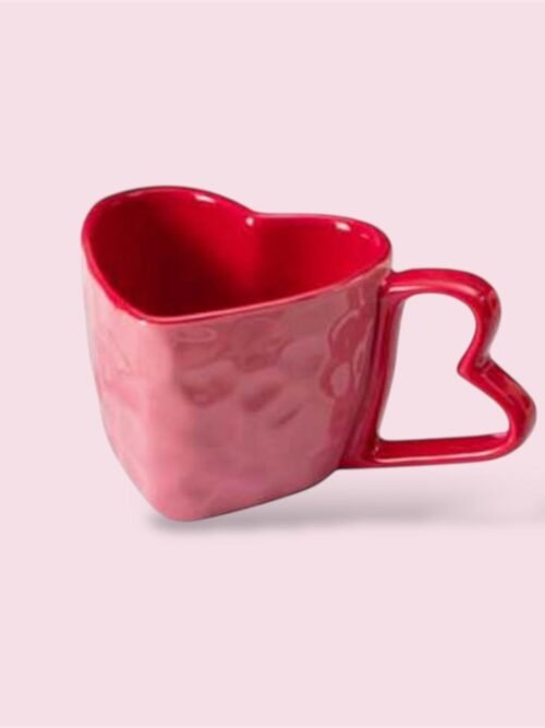 Red heart mug