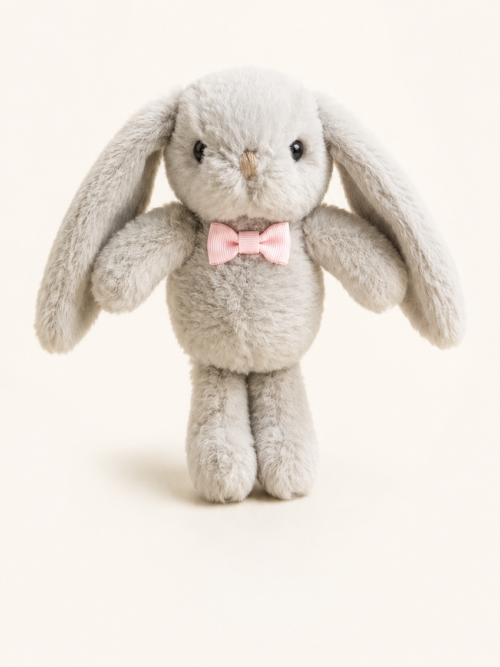 Rabbit Keychain - Light Grey